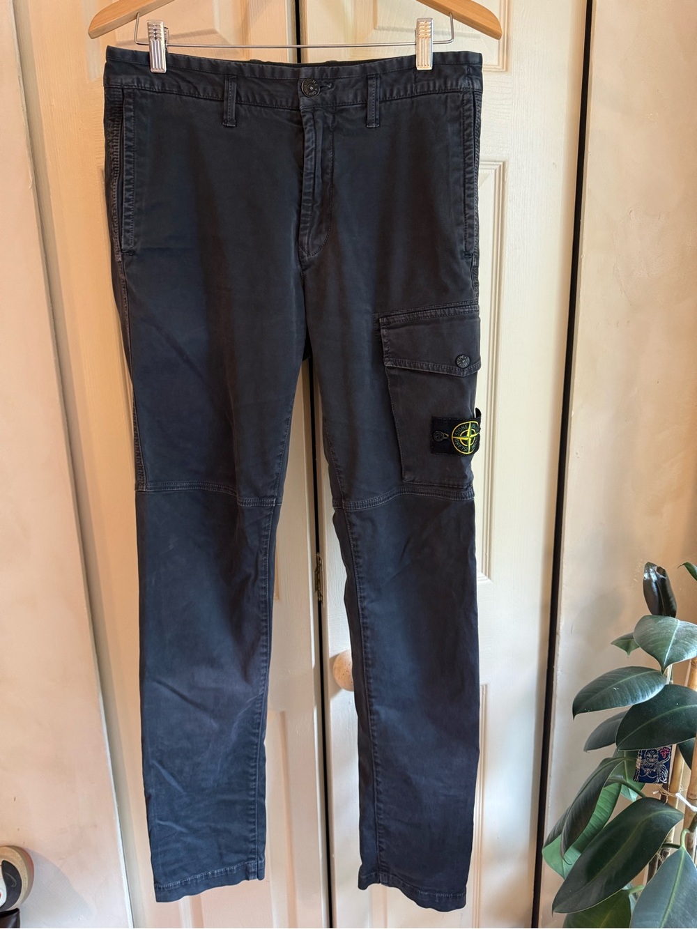 Stone Island Dark Cargo Pants with Compass Patch
